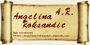 Angelina Roksandić vizit kartica